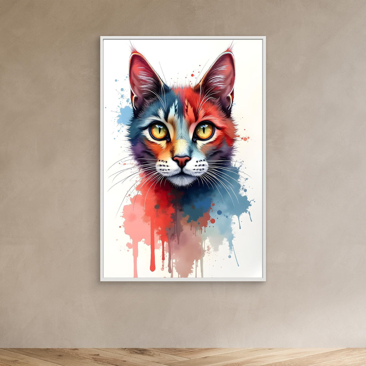 Abstract Cat Minimalist Ink Style