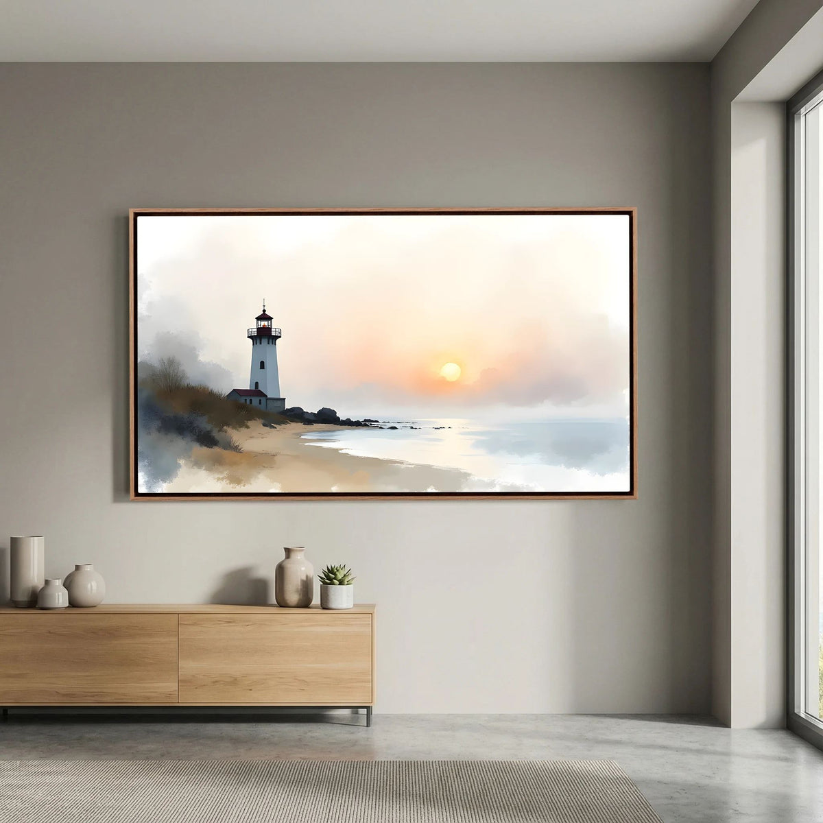 Lighthouse Landscape At Sunset