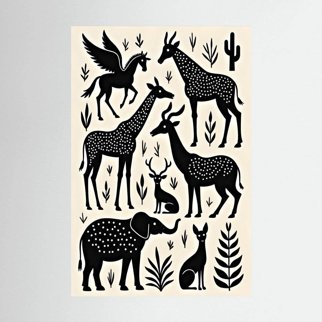 African Mystic On The Planes Wall Canvas