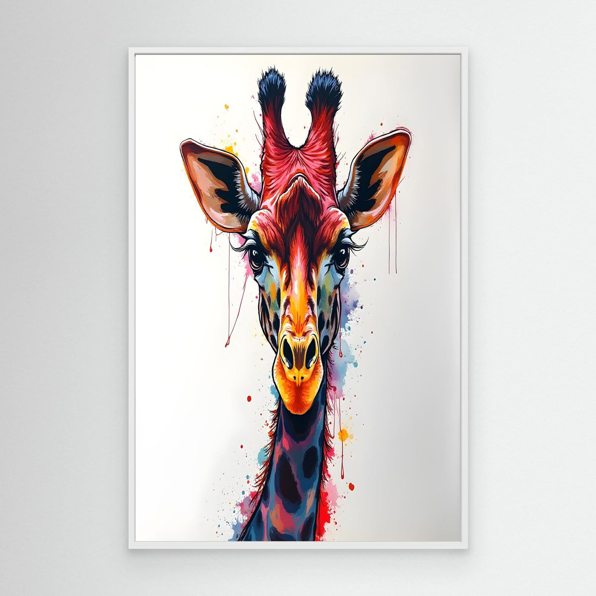 Giraffe Wall Art Minimalist Ink Style
