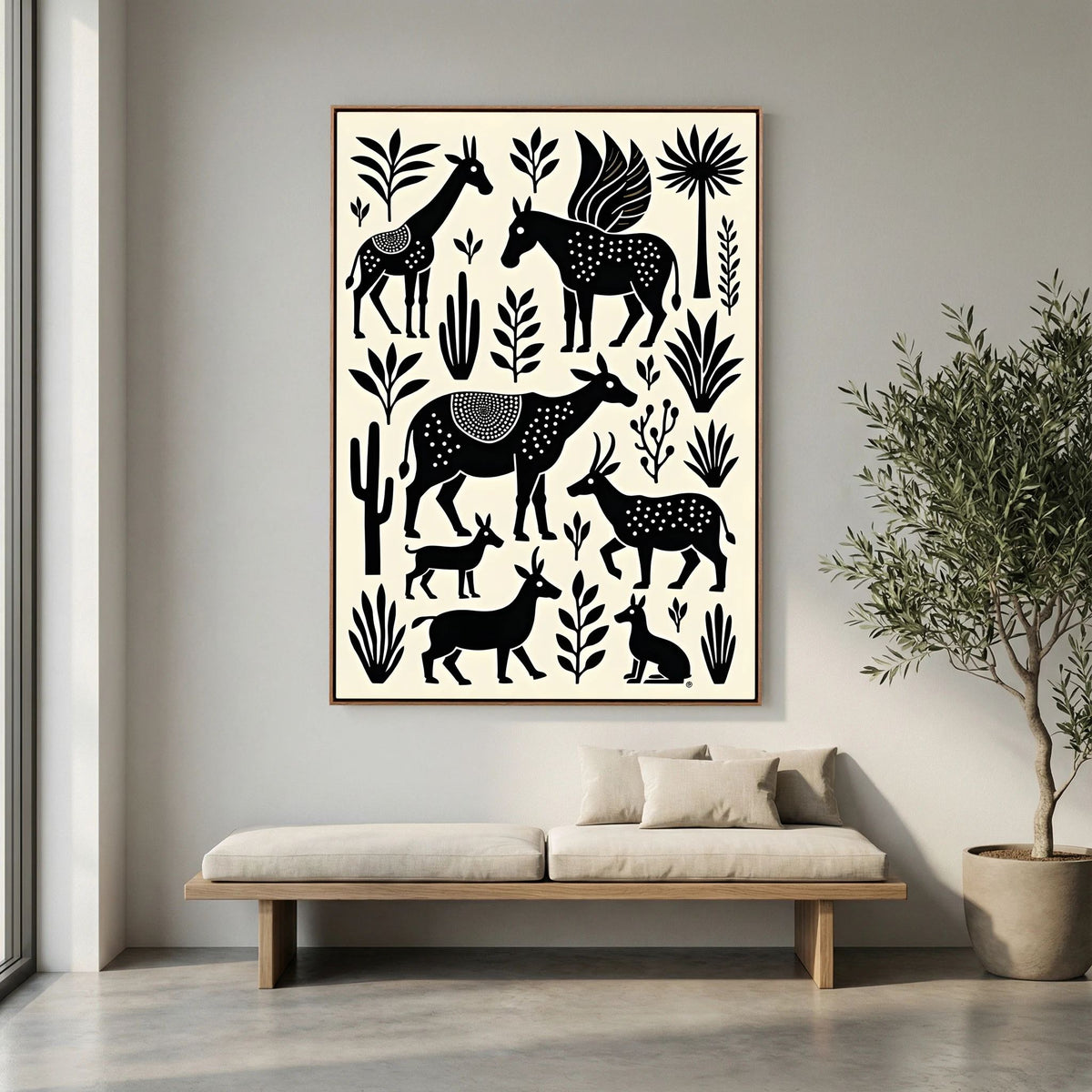 Mystical Planes Animals Canvas Wall art