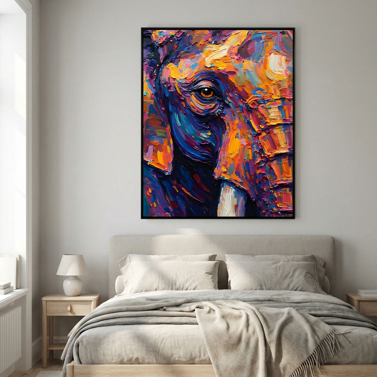 Elephants Eye Oil Style Canvas