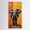 Abstract Oil Style Print of Lone Elephant