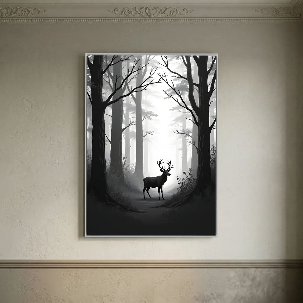 Black & White Lone Stage Canvas Print