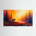 Moose At Sun Down In The Wilderness Wall Canvas