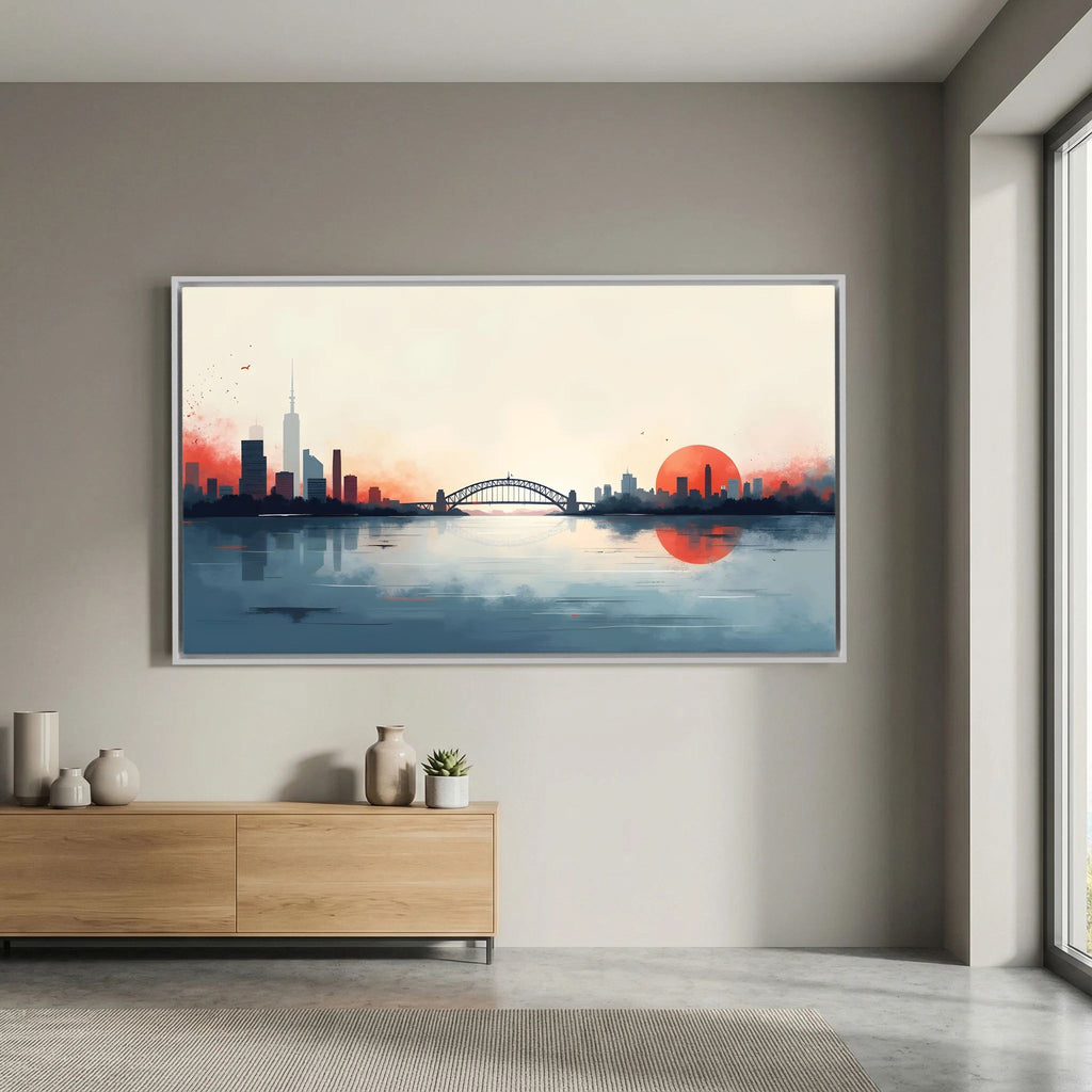 Sydney Harbour Bridge Abstract Sunset