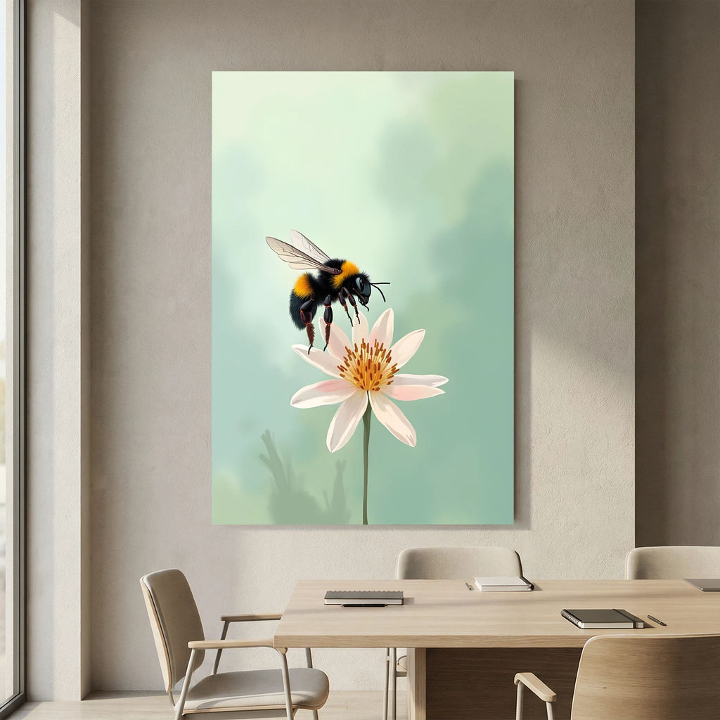 Delicate Bumble Bee Wall Art Minimalist Decor