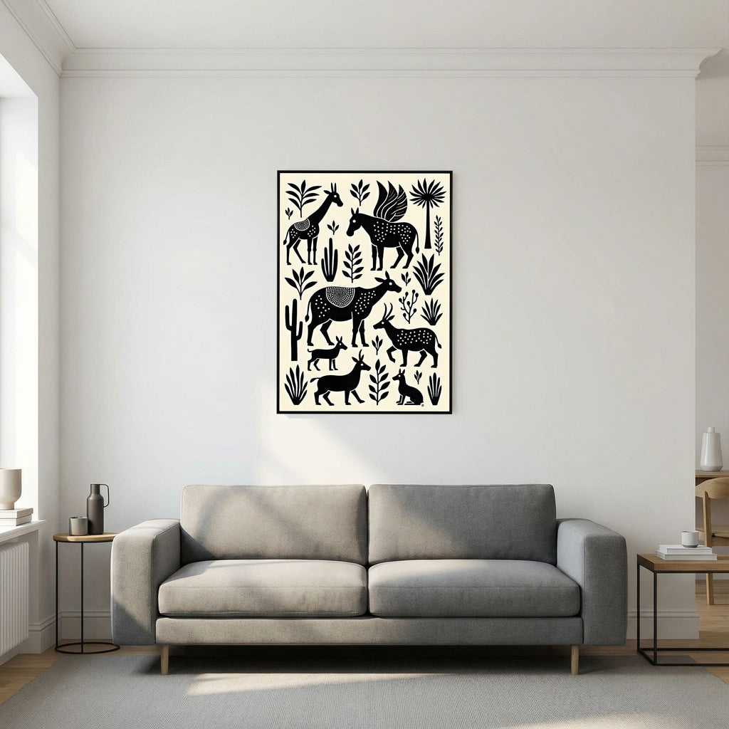 Mystical Planes Animals Canvas Wall art