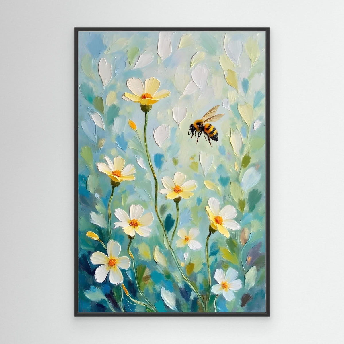 Abstract Bee Art Minimalist Oil Style