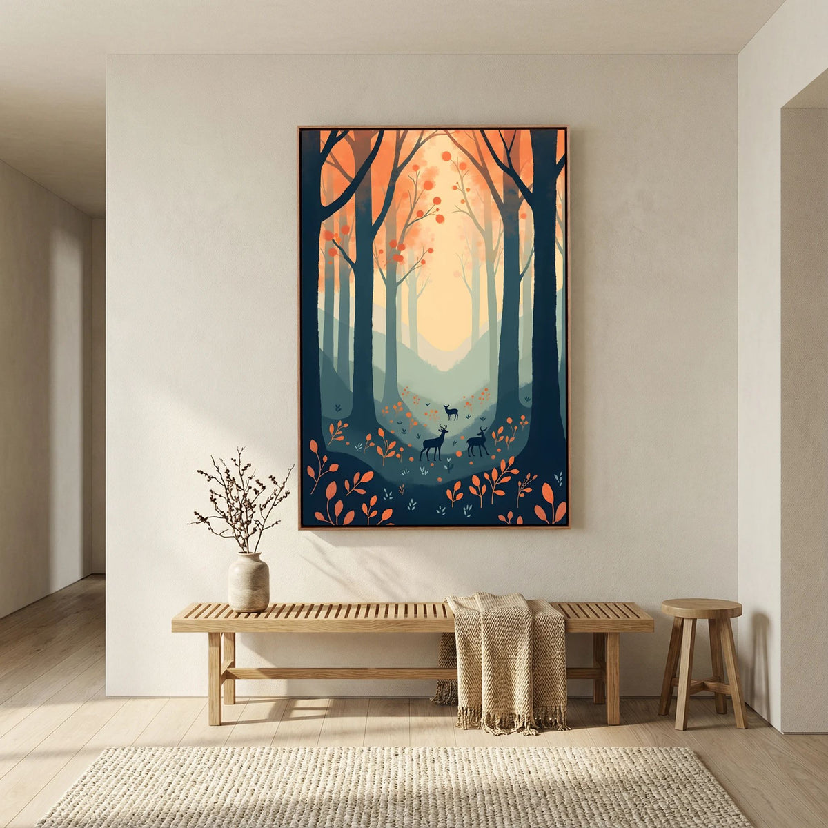 Mysterious Forest Abstract Wall Canvas