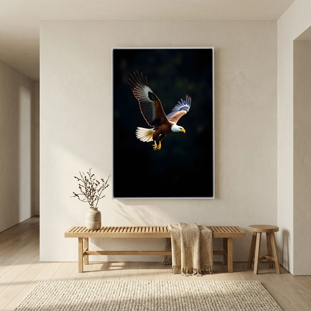 Minimalist Eagle Canvas Wildlife Wall Art