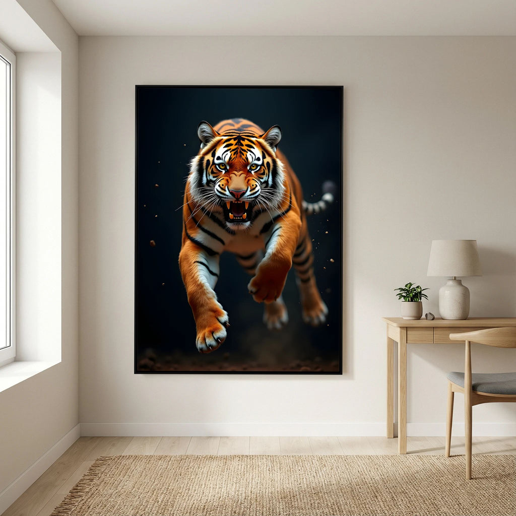 Tiger In Abstract Style Canvas