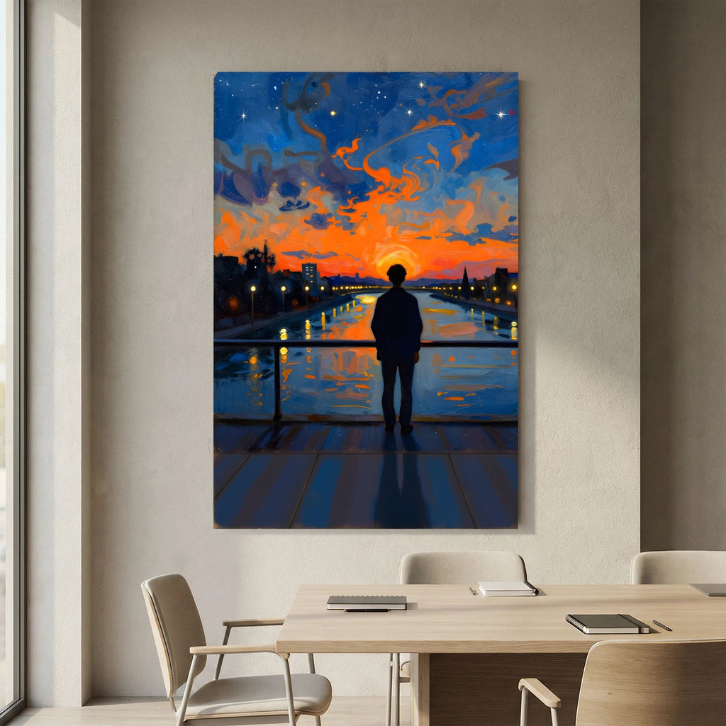 City Lights Canvas Wall Art Minimalist Wall Print