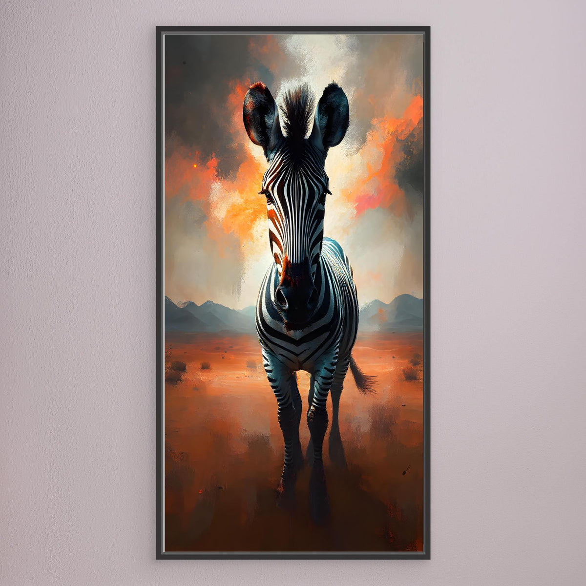 Abstract Digital Zebra In Desert 