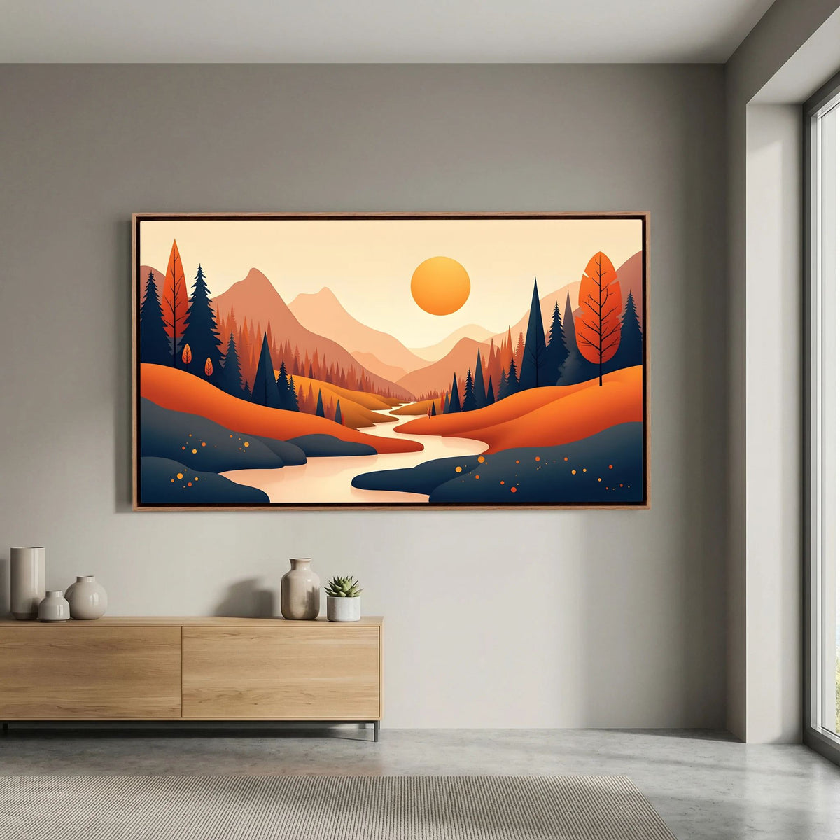 Abstract Autumn Landscape Wall Art