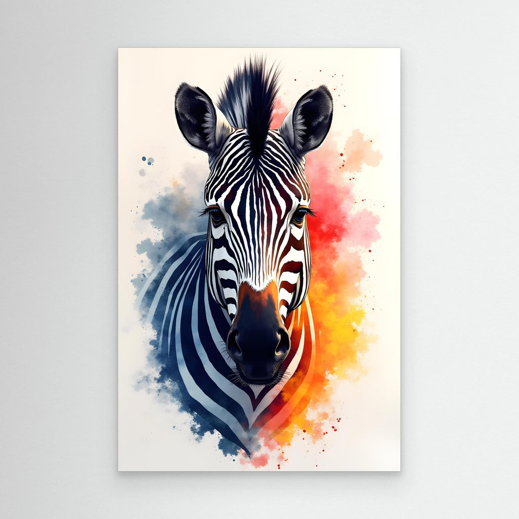 Safari Zebra Ink Style Minimalist Wall Decor