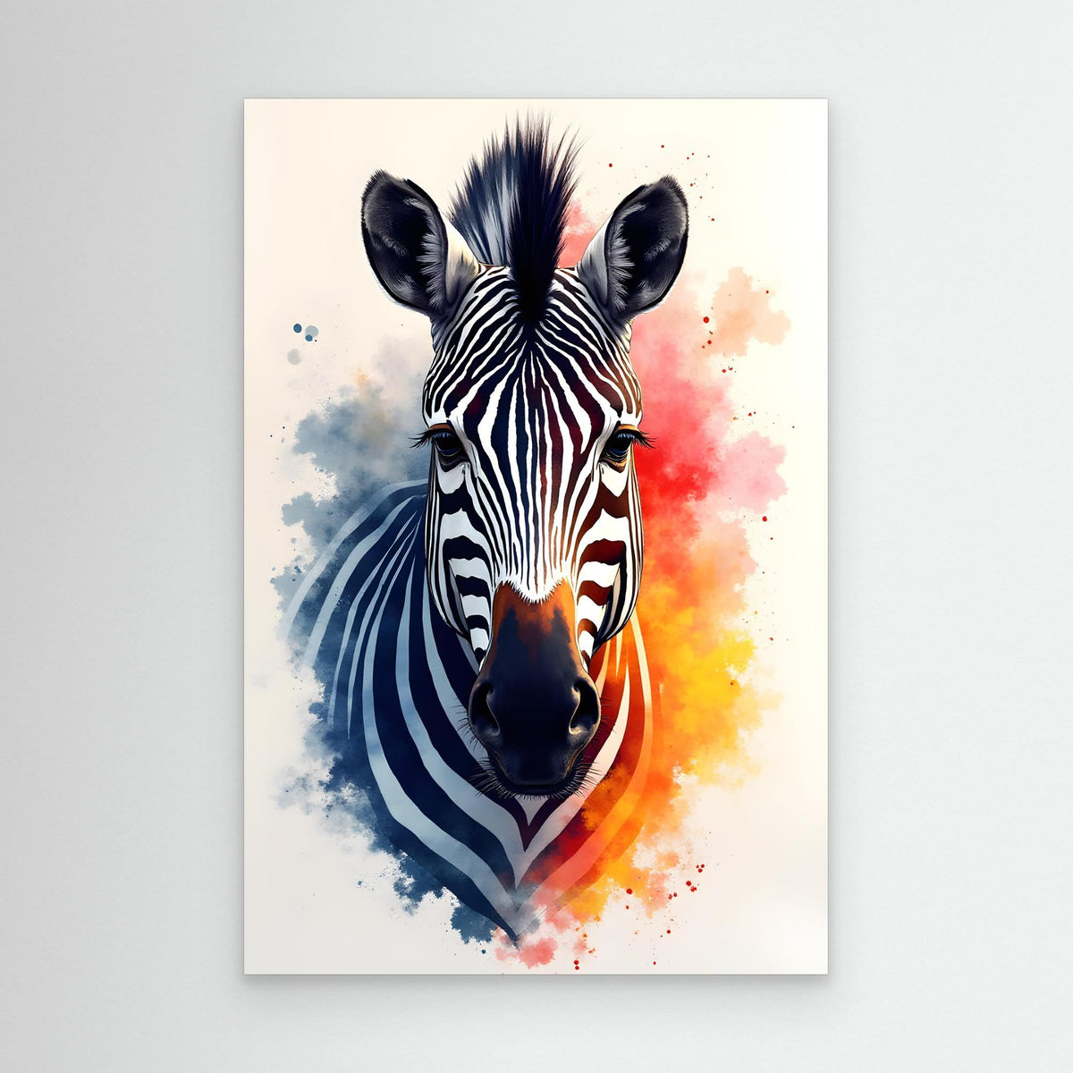 Safari Zebra Ink Style Minimalist Wall Decor