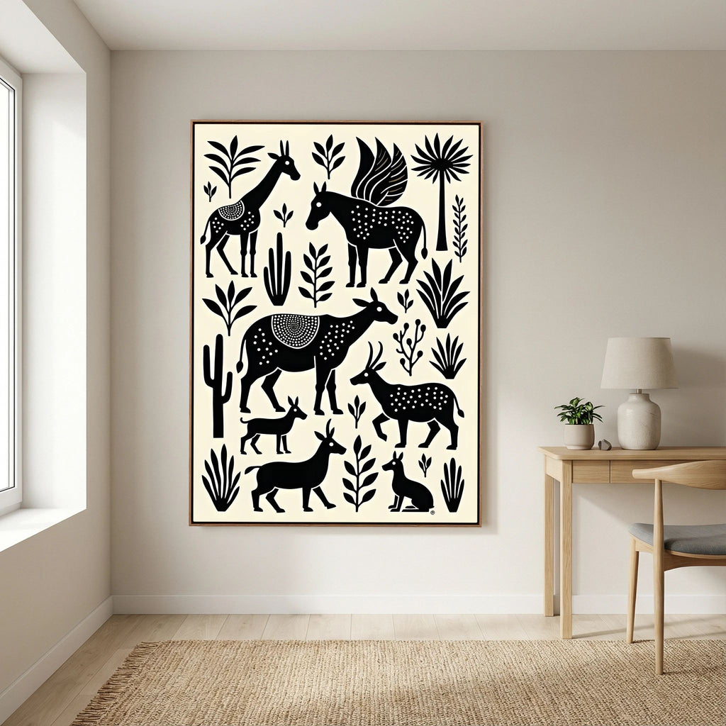 Mystical Planes Animals Canvas Wall art