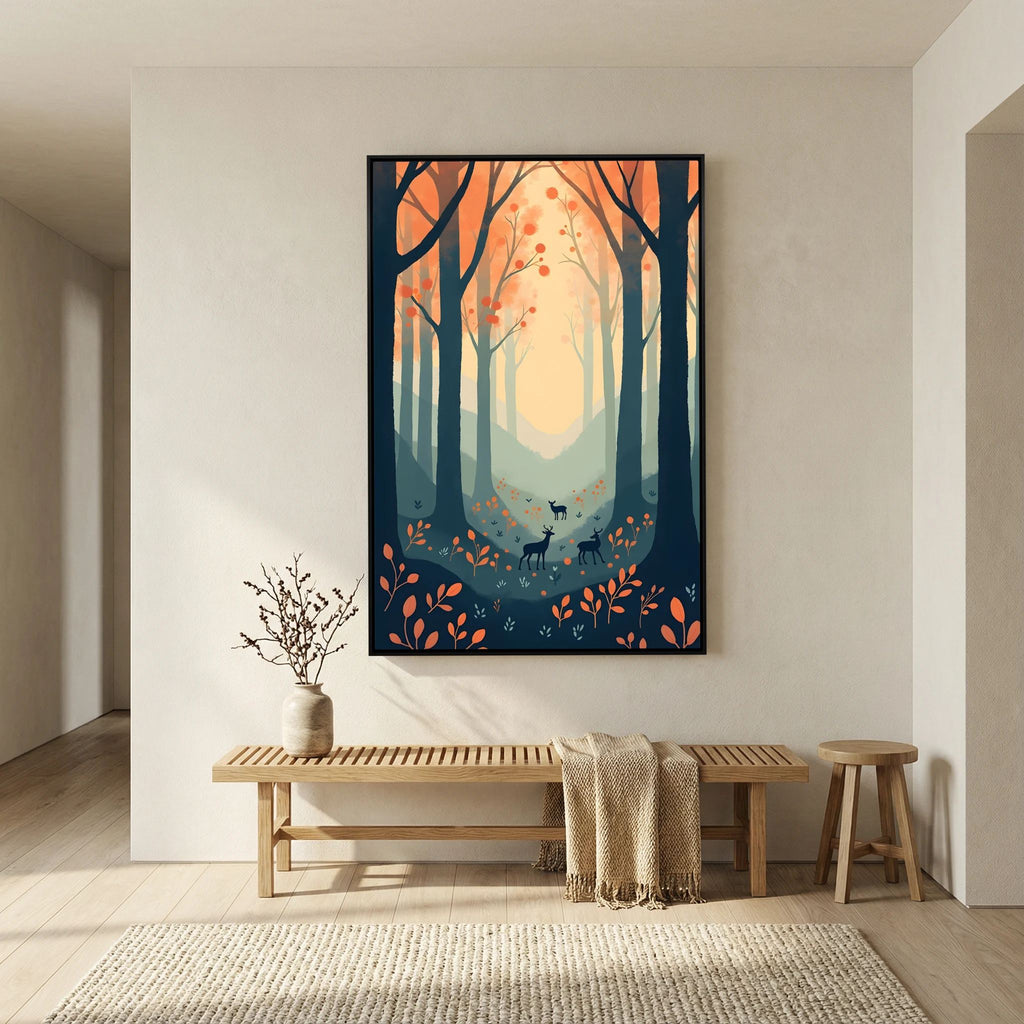 Mysterious Forest Abstract Wall Canvas