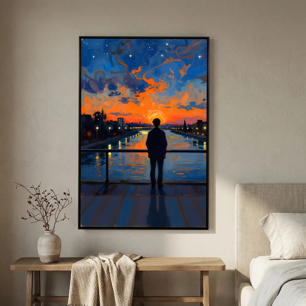 City Lights Canvas Wall Art Minimalist Wall Print