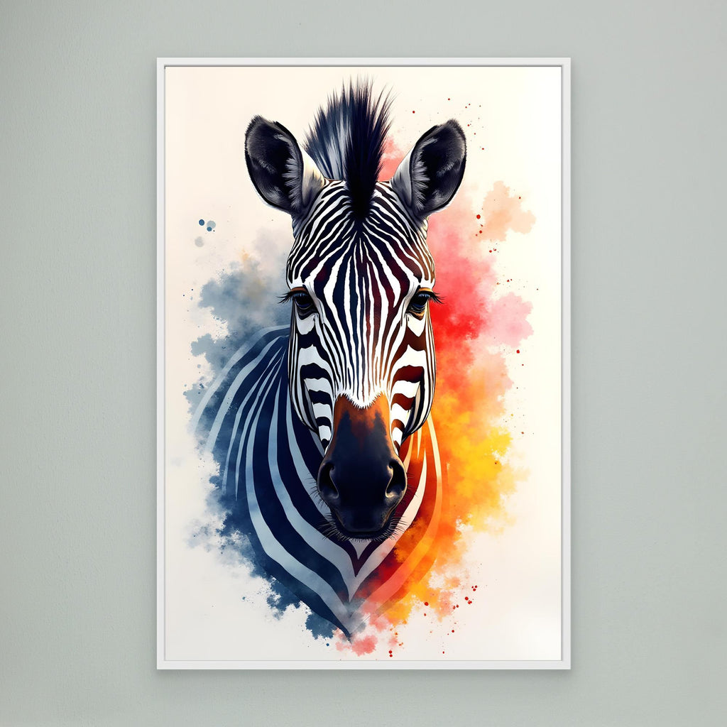 Safari Zebra Ink Style Minimalist Wall Decor