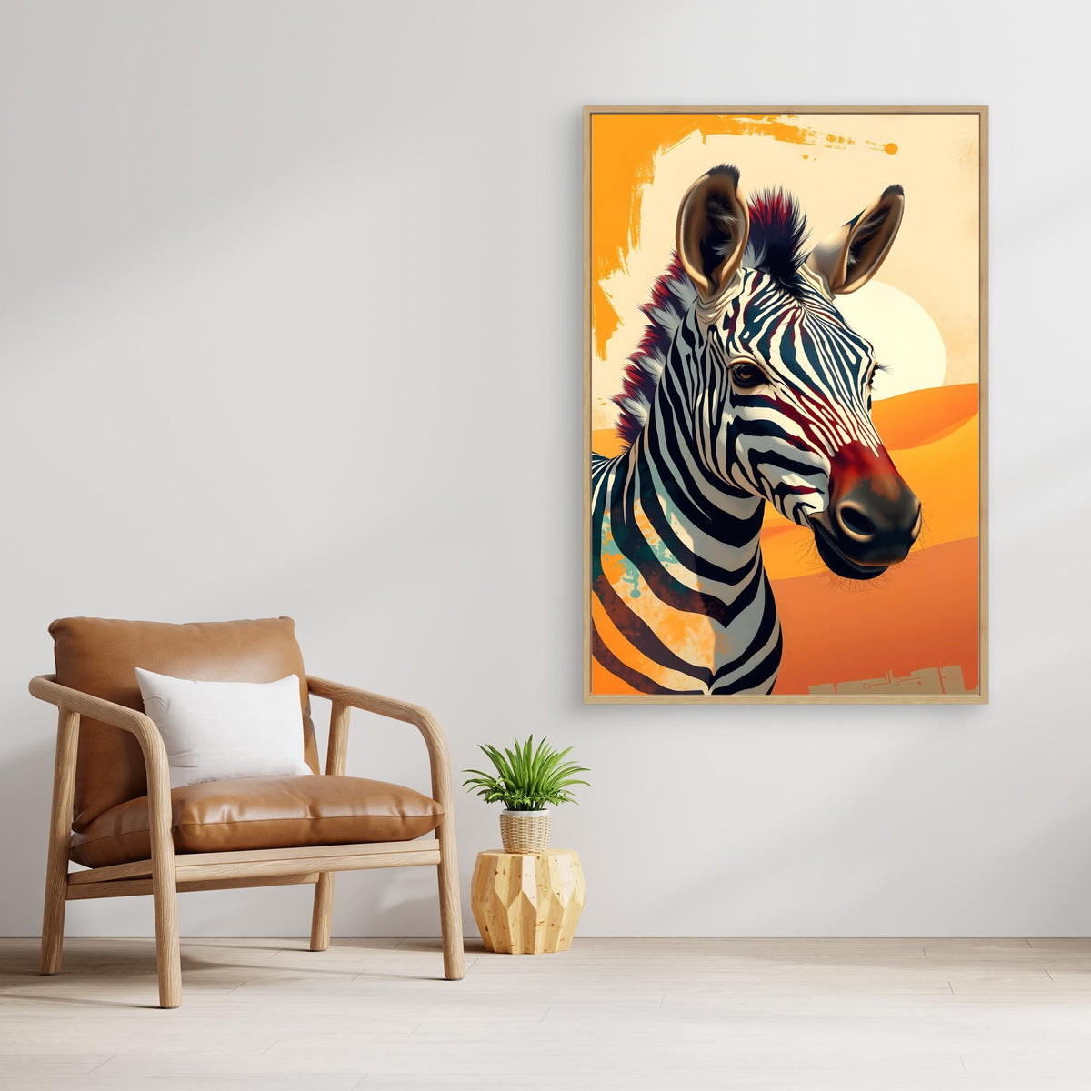 Digital Art Zebra in Desert