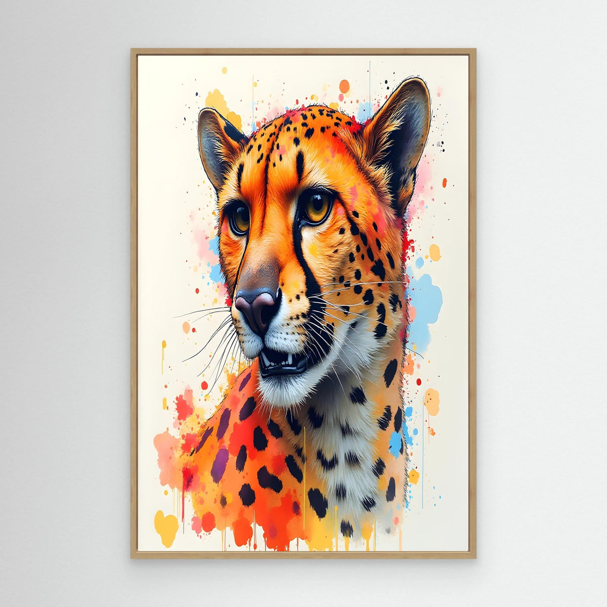 Abstract Cheetah Minimalist Ink Style