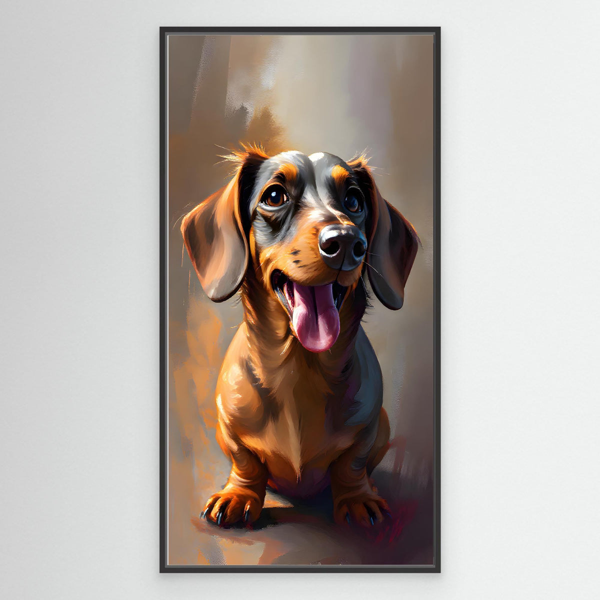Abstract Happy Dachshund 