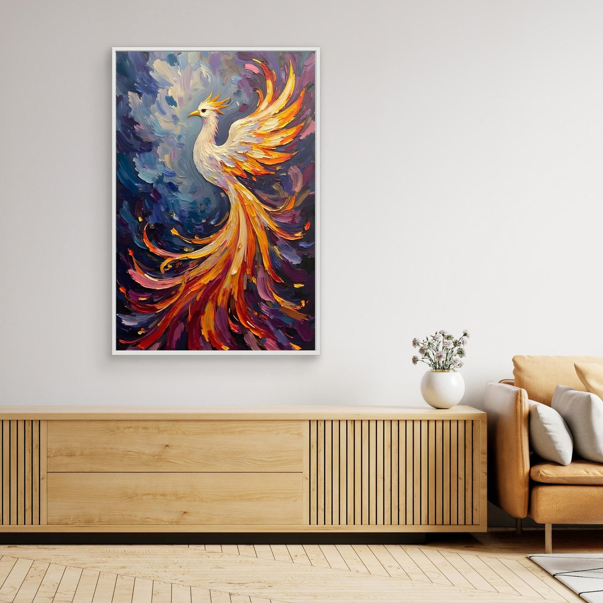 Pheonix Abstract Oil Style Minimalist Wall Decor