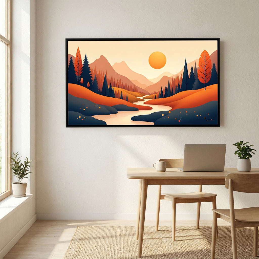 Abstract Autumn Landscape Wall Art