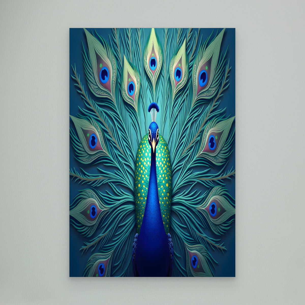 AI Creations Art Deco Style Peacock