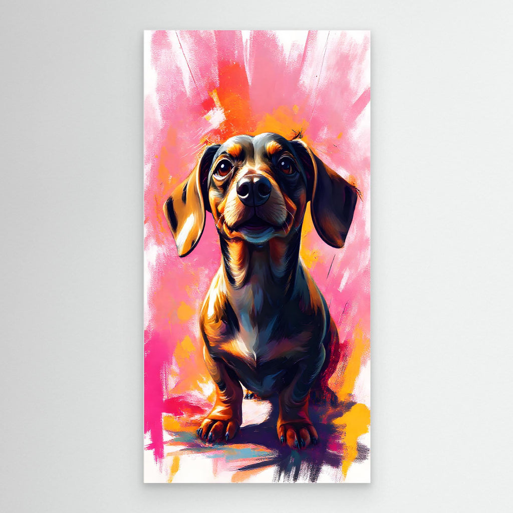 Abstract Dachshund Vision In Pink