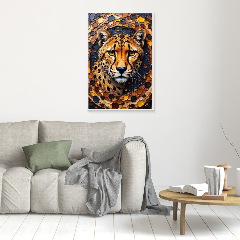 Majestic Cheetah Oil Style Canvas Minimalist Wall Decor