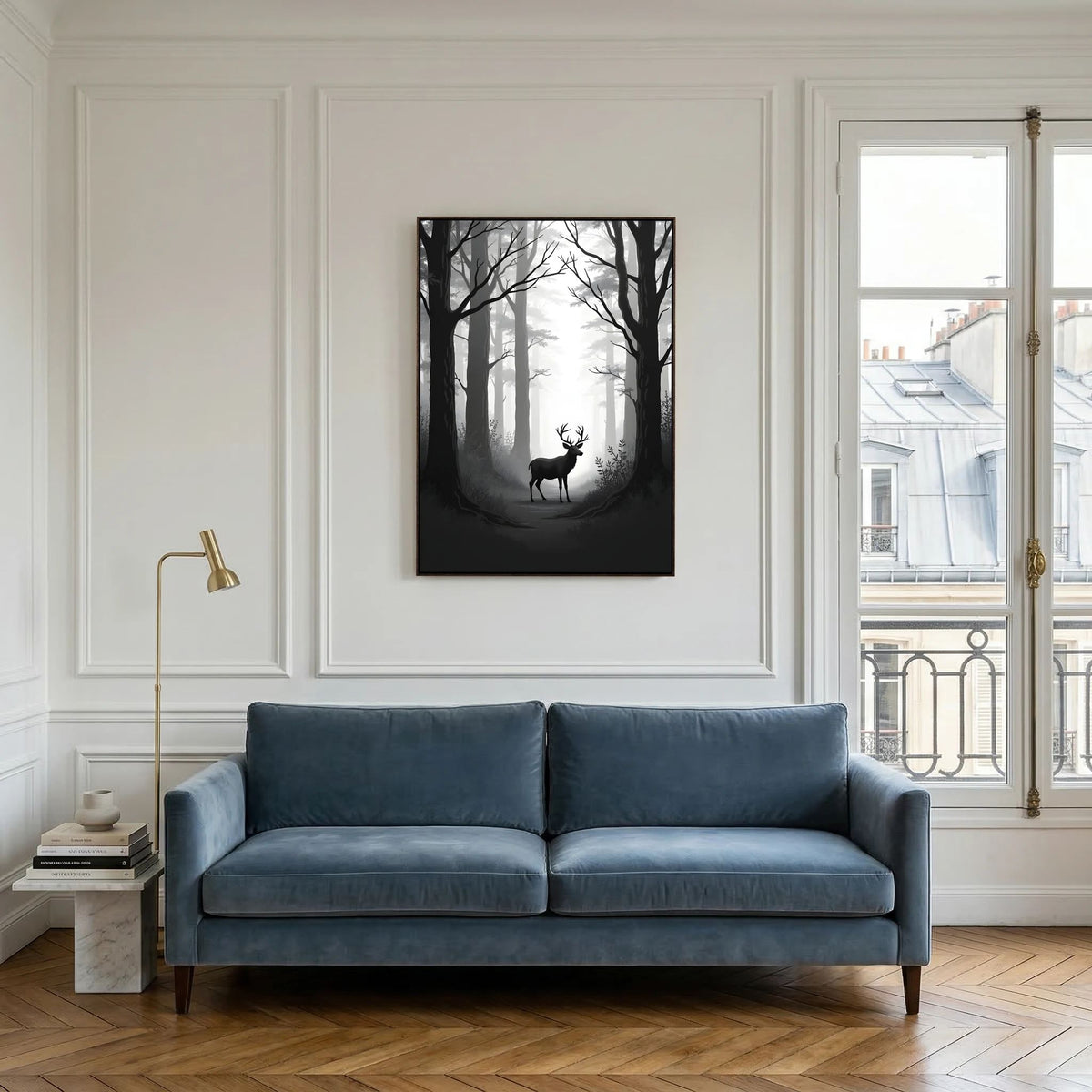 Black & White Lone Stage Canvas Print