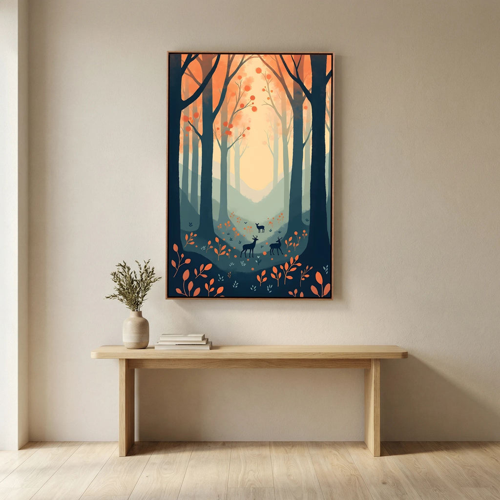 Mysterious Forest Abstract Wall Canvas
