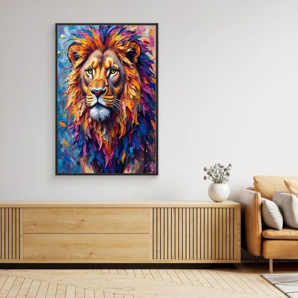 Lions Stare Oil Style