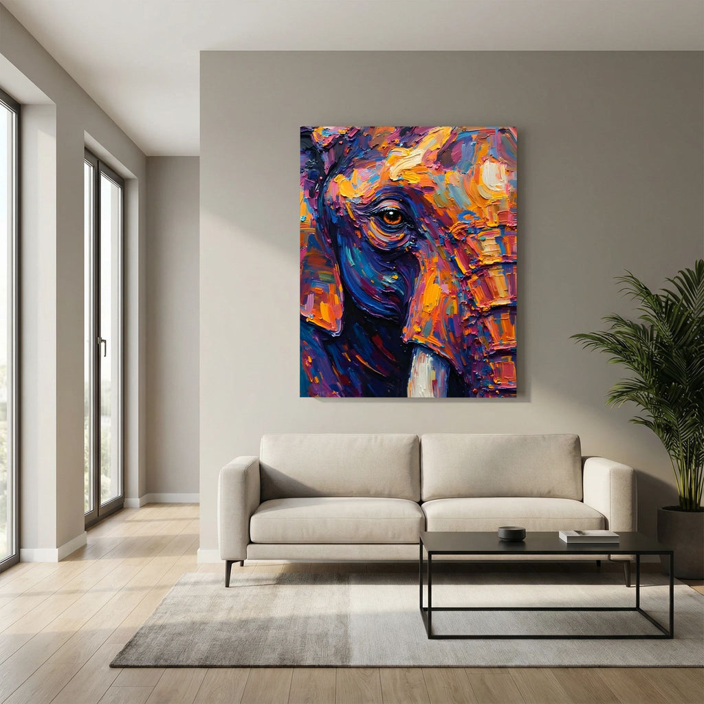 Elephants Eye Oil Style Canvas